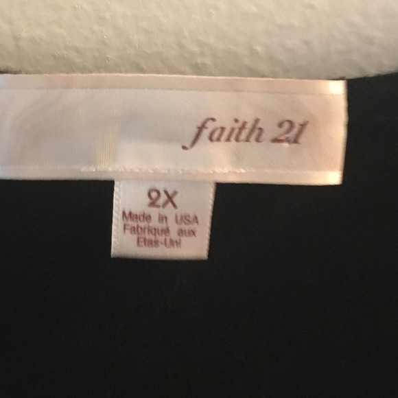 Forever 21 (Faith 21) Dress Black White Ruffle 2X - Picture 4 of 8